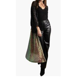 SAACHI Kimono Duster Black Women's Size O/S